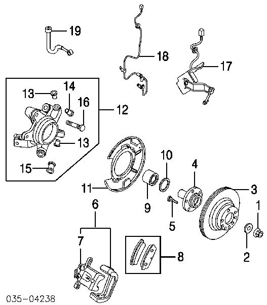 Задній підшипник Mazda F15126151