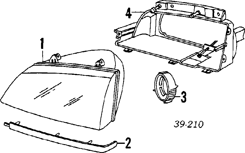 Вія (накладка) лівої фари Peugeot 405 2 (4B) (Пежо 405)