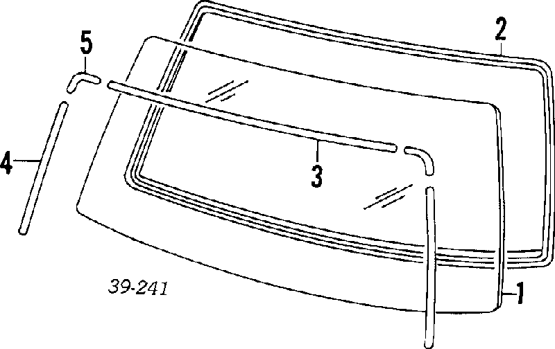 Ущільнювач лобового скла Peugeot 405 2 (4E) (Пежо 405)