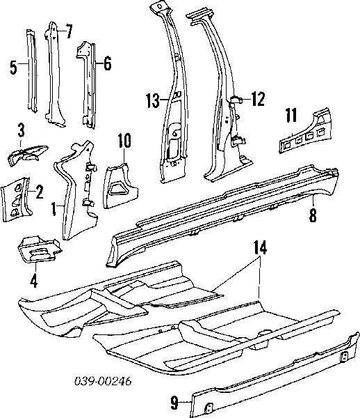 Поріг зовнішній правий 701066 Peugeot/Citroen