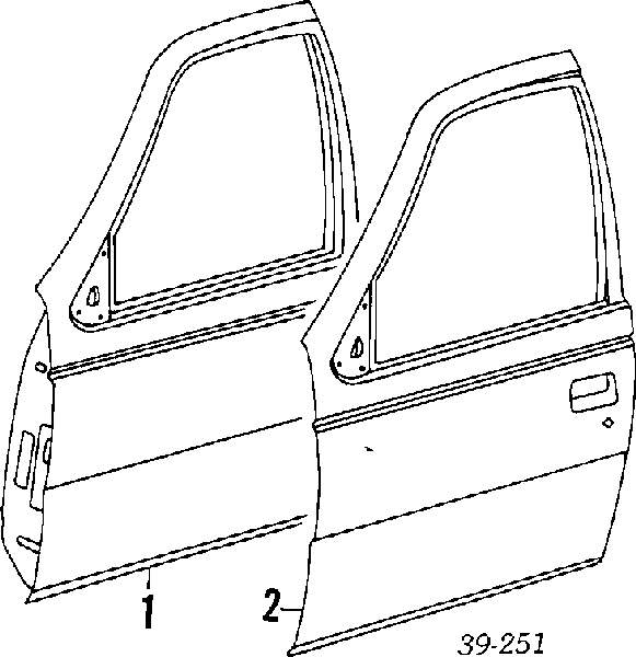 Двері передні, праві Peugeot 405 2 (4E) (Пежо 405)
