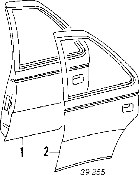 Двері задні, праві Peugeot 405 1 (15B) (Пежо 405)