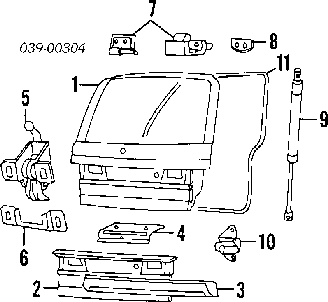  Замок кришки багажника/задньої  3/5-ї двері, задній Peugeot 405 1