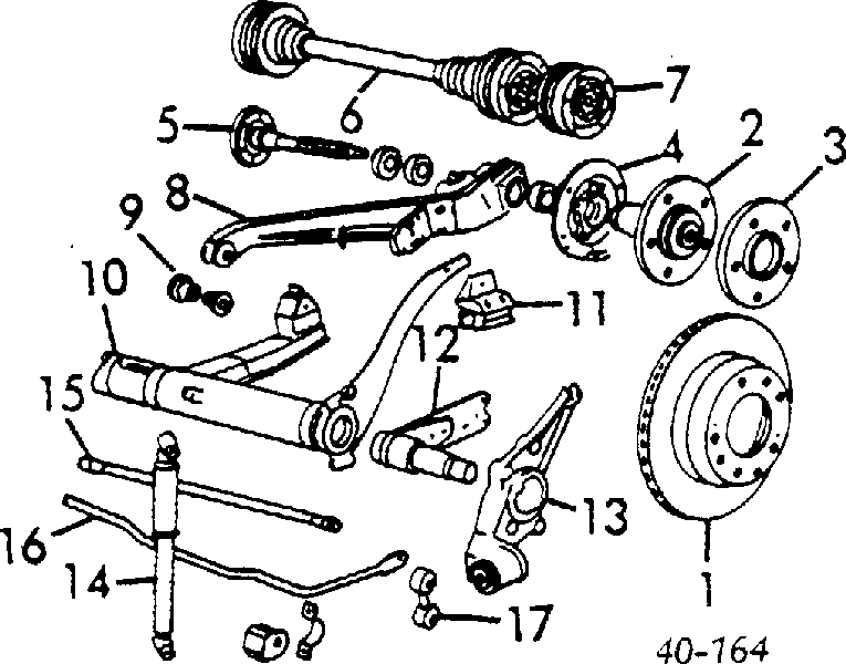 Піввісь задня, ліва 94433203801 Porsche