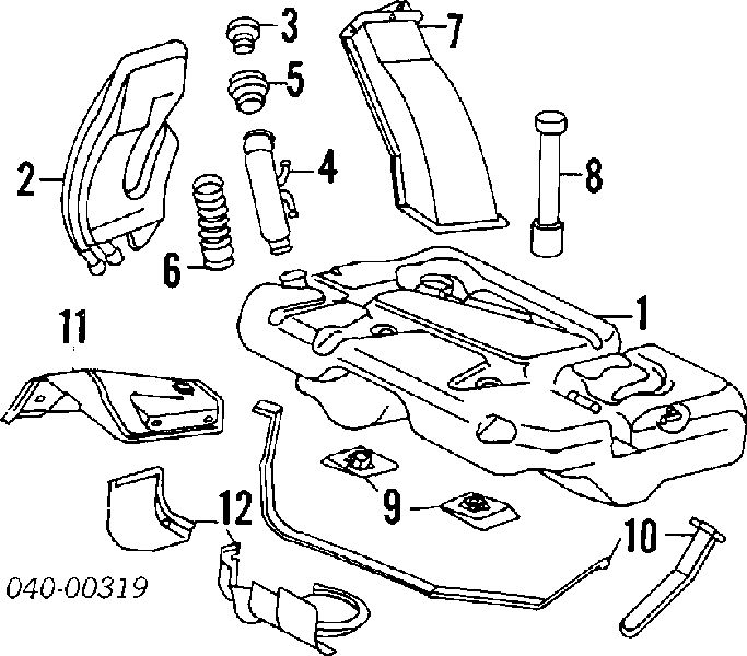Пробка паливного бака Mazda F04442250 ціна, від 14.67 USD