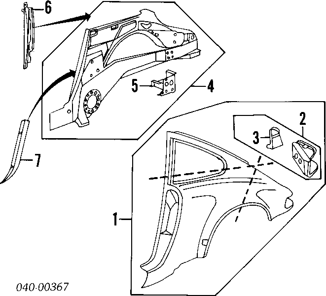Крило заднє ліве Porsche 96550306101GRV ціна, від 6635.98 USD