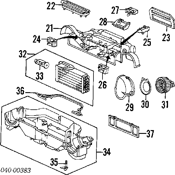 96457390100 Porsche Охолоджувач повітря