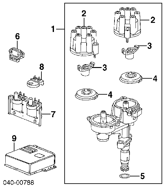 A0001584402 Mercedes Кришка розподільника запалювання / трамблера