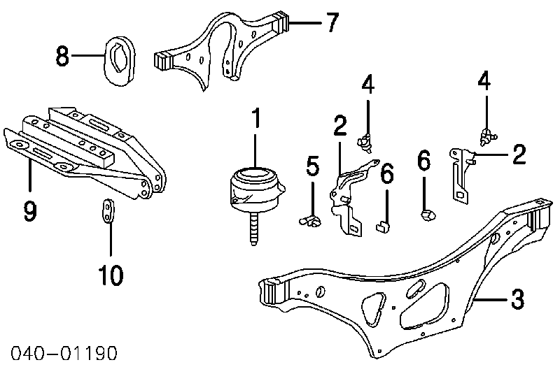 Ліва подушка двигуна Porsche 99337504906 ціна, від 177.16 USD