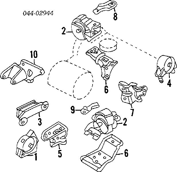 Подушка (опора) двигуна, ліва Toyota Corolla ліфтбек (E9) (1987 - 1992) ціна, від 10.86 USD