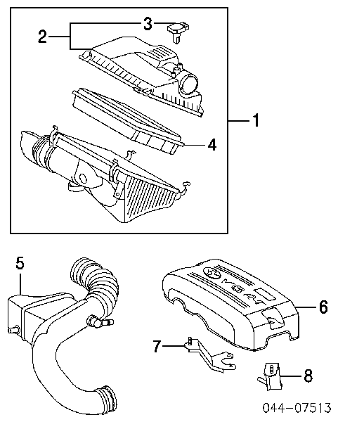 Корпус повітряного фільтра 1770050250 Toyota