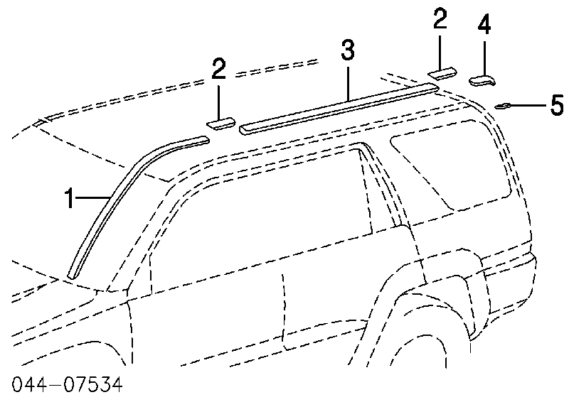 Молдинг даху, центральний Toyota 4Runner (GRN21, UZN21) (Тойота 4 раннер)