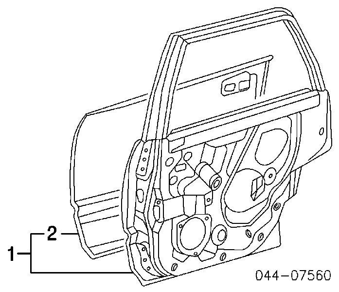 Двері задні, ліві Toyota 4Runner (GRN21, UZN21) (Тойота 4 раннер)