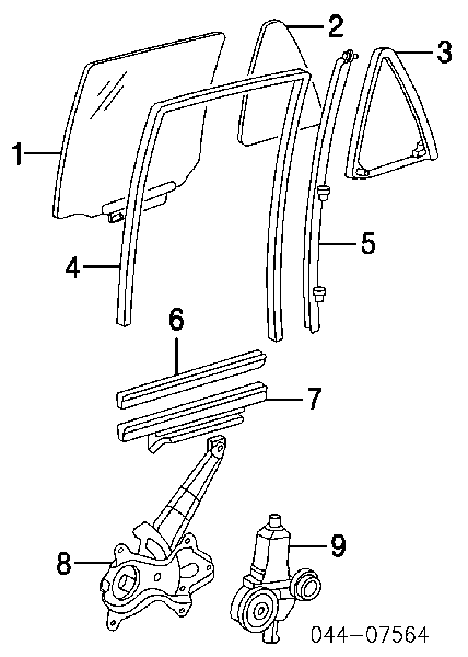 Механізм склопідіймача двері задньої, лівої Lexus LX 570 (URJ201) (Лексус LX)