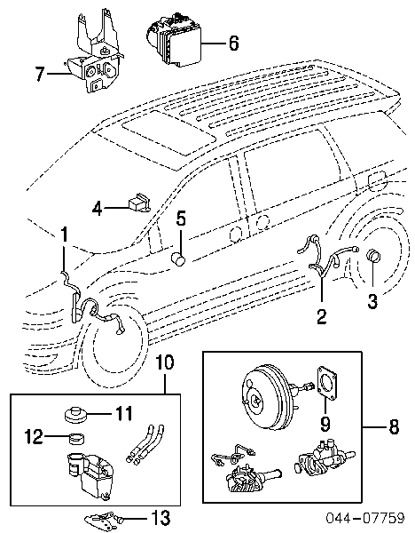 TY1119164 Autotecnica датчик абс (abs передній, лівий)
