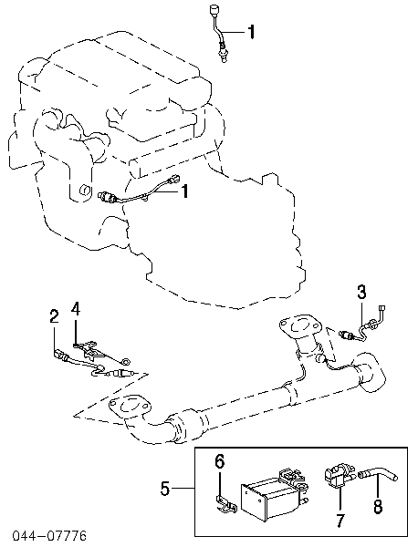 8946708010 Toyota Лямбдазонд, датчик кисню до каталізатора