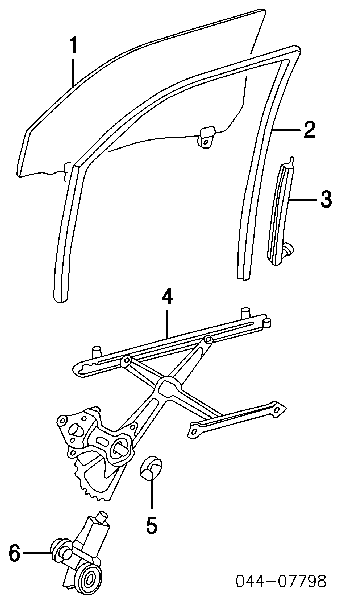 Механізм склопідіймача двері передньої, правої Toyota Sienna (L2) (Тойота Сієнна)