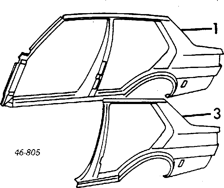 Крило заднє праве Volkswagen Jetta 2 (19E) (Фольцваген Джетта)
