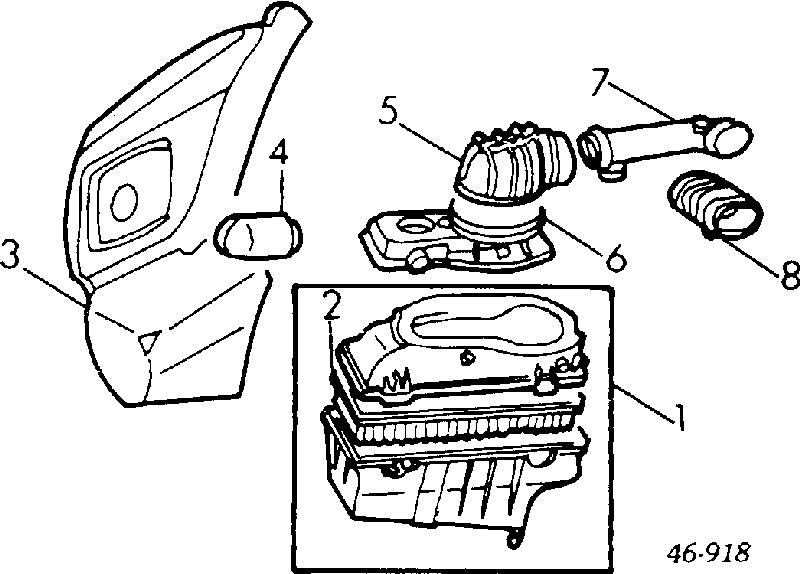 Фільтр повітряний 834262 Opel