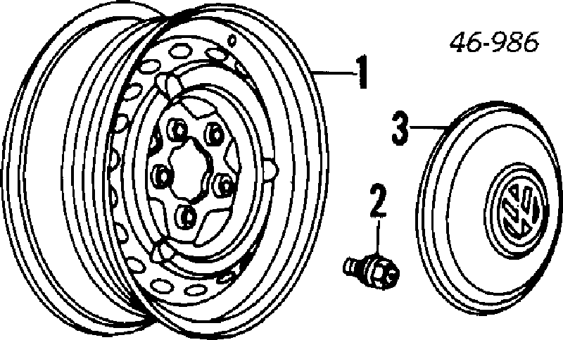Колісні гайки N0201121 VAG