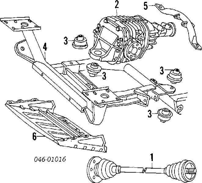 Сайлентблок траверси кріплення заднього редуктора, задній 183199381A VAG/Audi