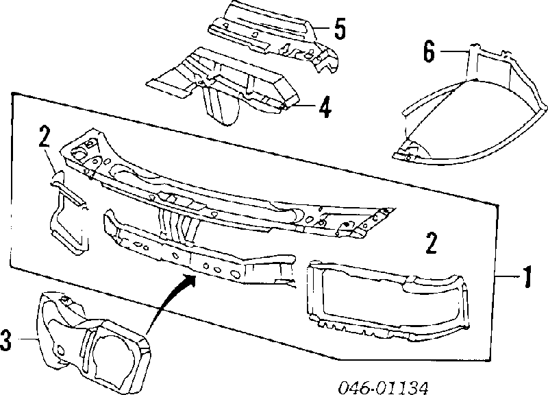 Рамка/облицювання фари лівої Volkswagen Passat (B3, B4, 3A2, 351) (Фольцваген Пассат)