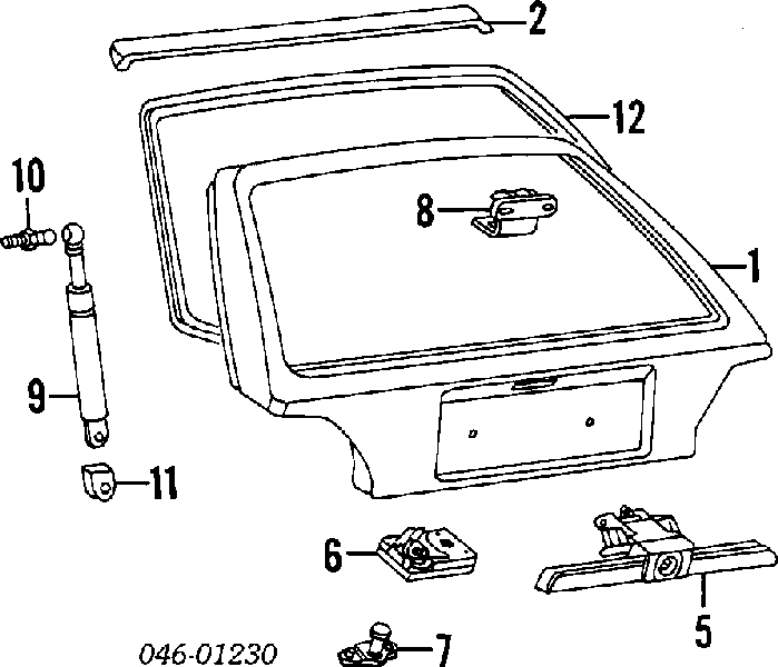 Двері задні, багажні (3-і)/(5-і) (ляда) Volkswagen Golf 2 (19E) (Фольцваген Гольф)