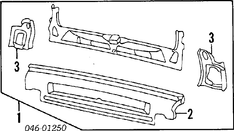 Панель задня, багажного відсіку Volkswagen Passat (B3, B4, 3A2, 351) (Фольцваген Пассат)