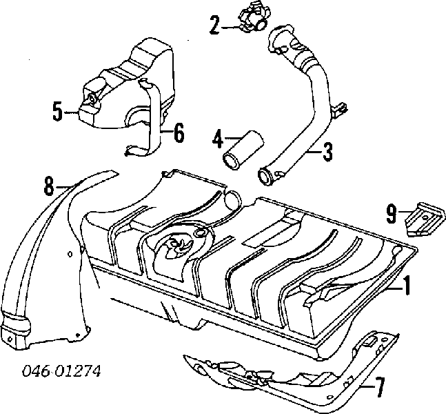  Бак паливний Volkswagen Golf 1