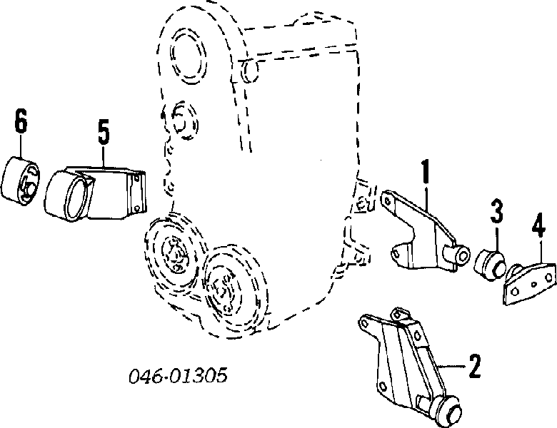 Кронштейн подушки (опори) двигуна, лівої на Volkswagen Caddy (14)