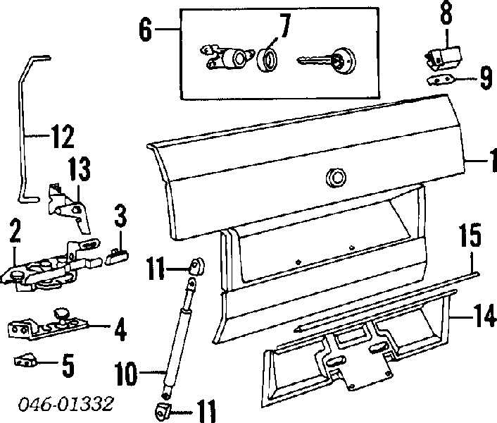 Амортизатор кришки багажника/ двері 3/5-ї задньої 155827550B VAG