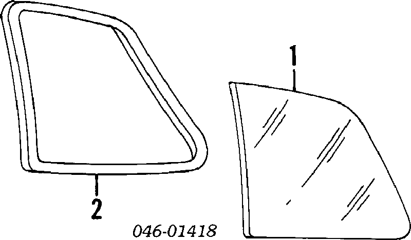 191845301A VAG скло багажного відсіку, ліве