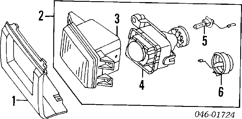 Скло протитуманні фари, правою Volkswagen Passat (B3, B4, 3A2, 351) (Фольцваген Пассат)