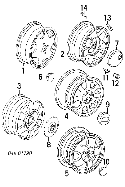 357601025S091 VAG Диски литі (легкосплавні, титанові)