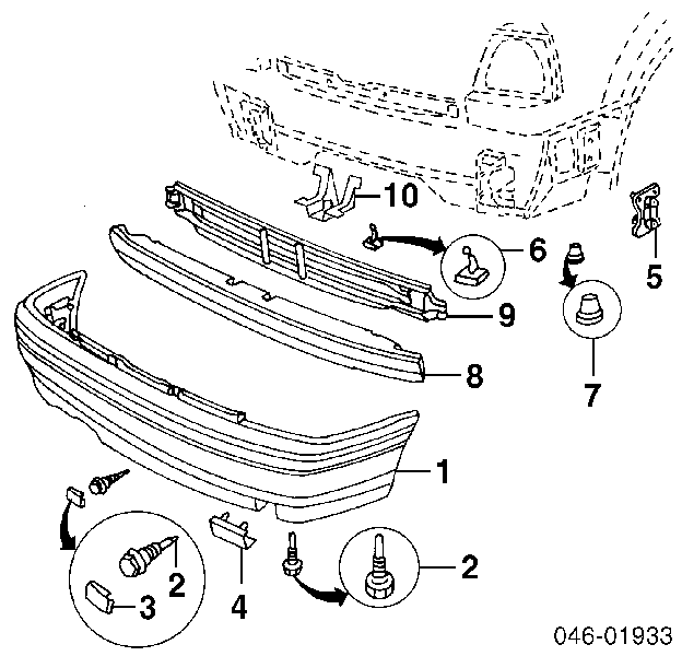 Бампер задній 1HM807417HGRU VAG