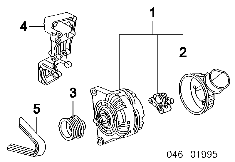 Кронштейн генератора Seat Alhambra (7V8, 7V9) (Сеат Alhambra)