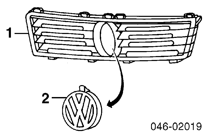 Решітка радіатора 3B0853653CB41 VAG