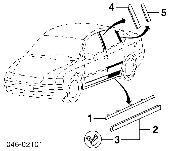 Обшивка стійки кузова внутрішня, передня ліва Volkswagen Passat (B5, 3B5) (Фольцваген Пассат)