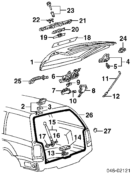 Замок кришки багажника/задньої  3/5-ї двері, задній 3B9827505B VAG