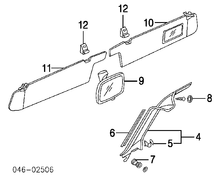Купити 701857511A01C VAG Дзеркало салону авто