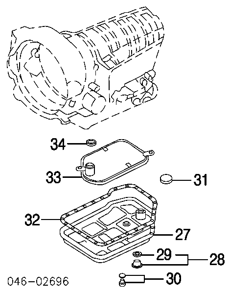 Прокладка пробки піддону АКПП на Audi A6 (4B, C5)