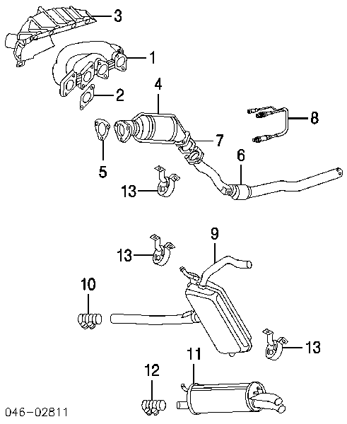 Глушник, задня частина 3B0253609C VAG