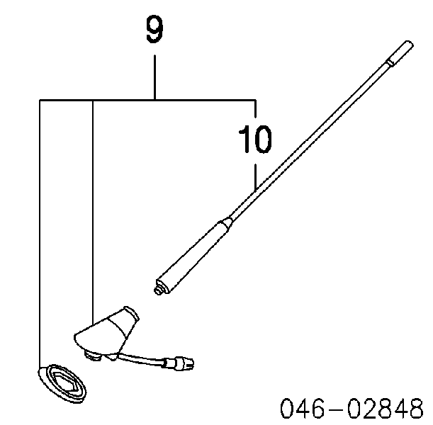 Шток антени 3A0051849 VAG