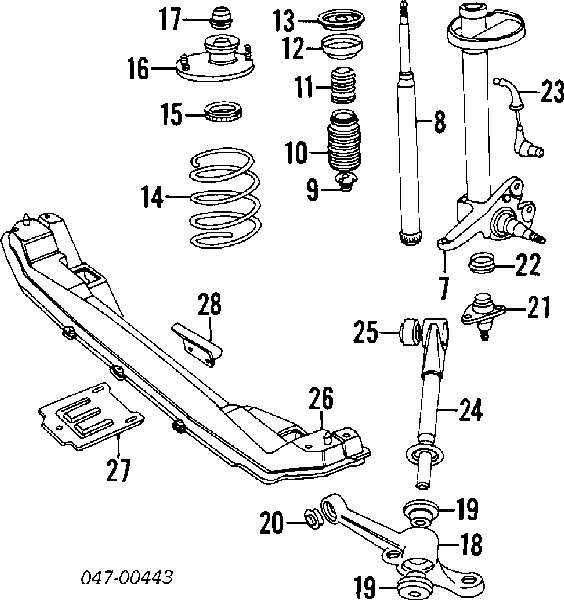 Буфер-відбійник амортизатора переднього Volvo 760 (704, 764) (Вольво 760)