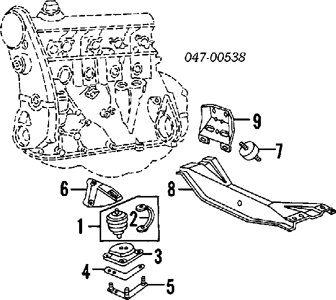 13294285 Volvo Подушка (опора) двигуна, ліва/права