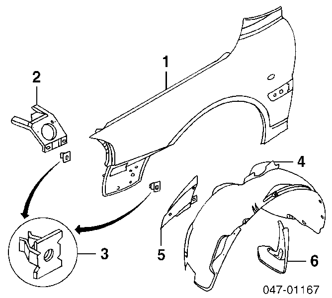 Крило переднє праве 86793536 Volvo