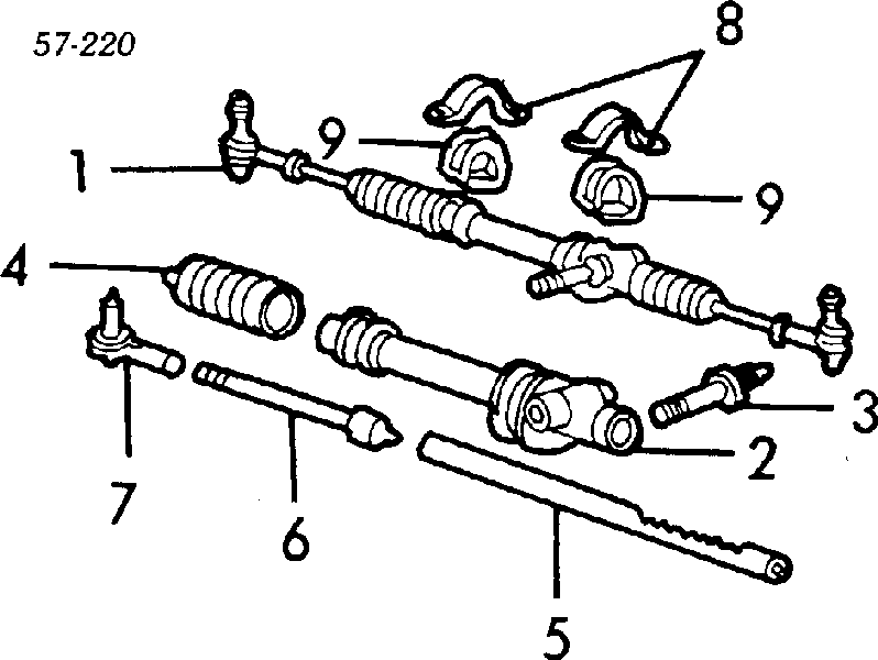 Пильник рульового механізму/рейки MMB532979 Mitsubishi