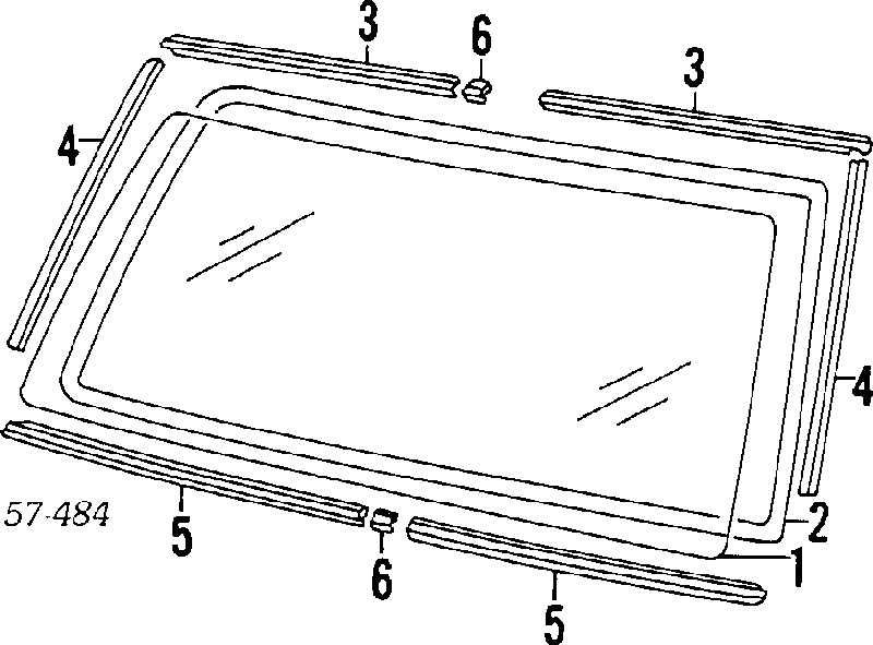 MB198745 Mitsubishi скло лобове