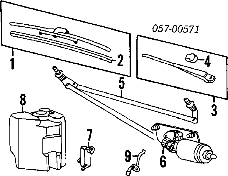 Щітка-двірник заднього скла MMB848835 Mitsubishi