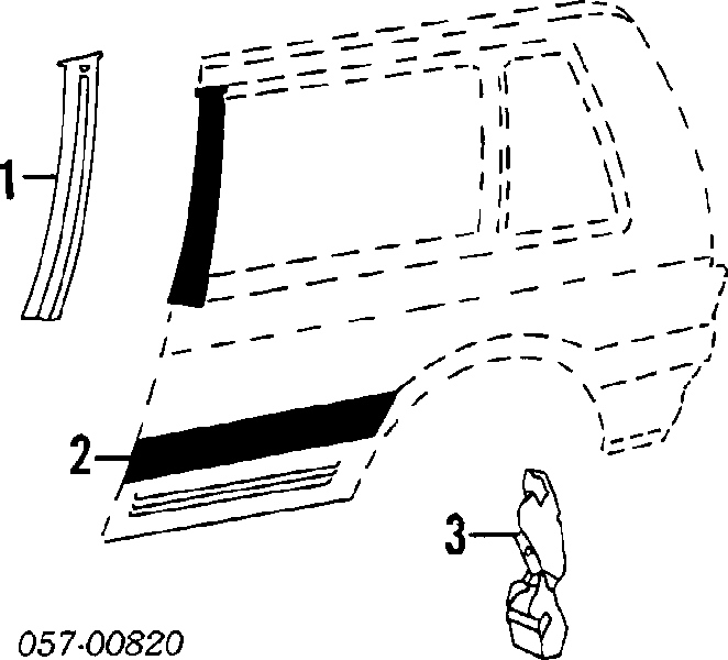 Підкрилок заднього крила, лівий Mitsubishi Space Runner (N1W, N2W) (Міцубісі Спейс раннер)